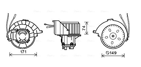 AVA QUALITY COOLING Вентилятор салона OL8627